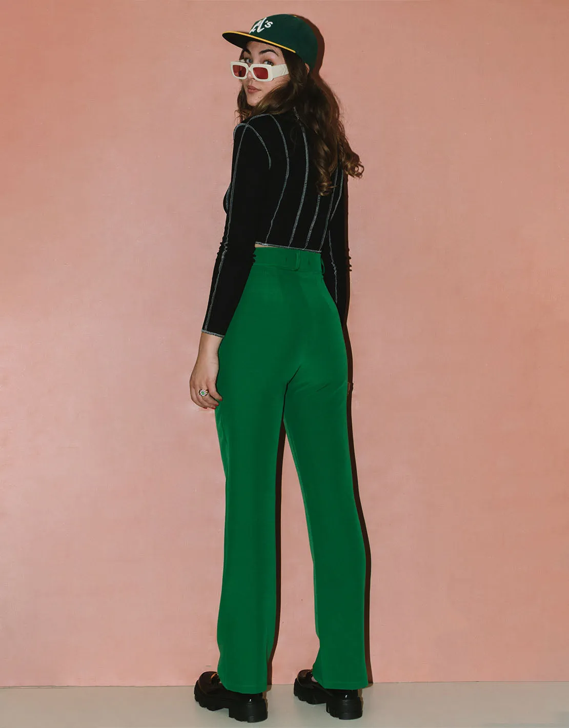 Inside out cropped longsleeve top