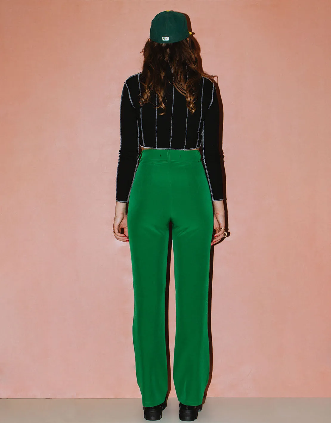 Inside out cropped longsleeve top