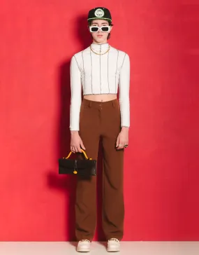 Inside out cropped longsleeve top