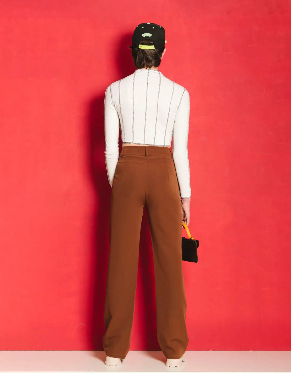 Inside out cropped longsleeve top